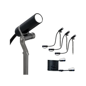 Plug and Shine Plantini zestaw do rozbudowy IP65 3000K 3x2,5W 24V 94156 Paulmann