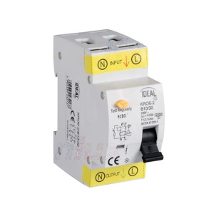KRO6-2/B10/30 Wyłącznik róznicowo-prądowy, z członem nadmiarowym, 6kA, 2P 23213 Ideal TS