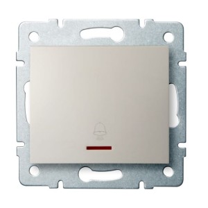 LOGI 02-1080-103 kremowy łącznik zwierny dzwonek z LED 25135 Kanlux