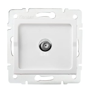 LOGI 02-1301-002 biały gniazdo antenowe typu F 27126 Kanlux
