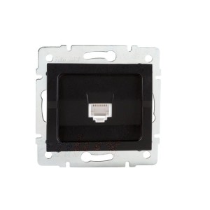 LOGI 02-1390-042 czarny mat gniazdo komputerowe pojedyncze (RJ45Cat 5e Jack) 33585 Kanlux