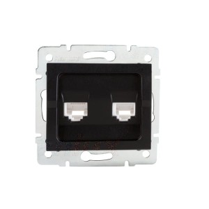 LOGI 02-1440-042 czarny mat gniazdo komputerowo-telefoniczne (RJ45 Cat 6+RJ11) 33599 Kanlux