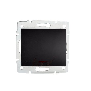 LOGI 02-1080-142 czarny mat łącznik zwierny dzwonek z LED 33632 Kanlux