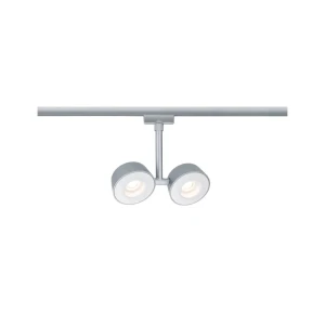 SPOT DOUBLE PELLET spot do systemu szynowego LED ściemnialny 2x6,7W 2x370lm 2700K chrom matowy 95471 Paulmann