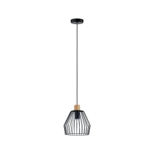 CAMEO lampa wisząca max.20W 1xE27 IP44 czarny/drewno 70891 Paulmann