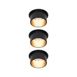 GIL zestaw opraw wpuszczanych LED ściemnialne 3x6W 3x470lm 2700K IP44 złoty/czarny 93379 Paulmann