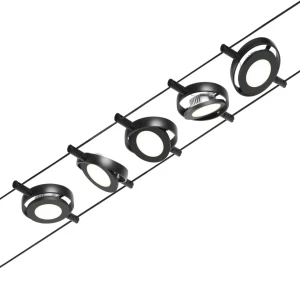 RoundMac system linkowy LED 5x4,5W 280lm 3000K czarny 94418 Paulmann
