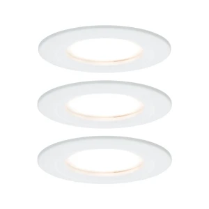 PREMIUM COIN SLIM zestaw opraw wbudowywanych LED ściemnialne 3x6,8W 3x425lm 2700K IP44 biały mat 93870 Paulmann