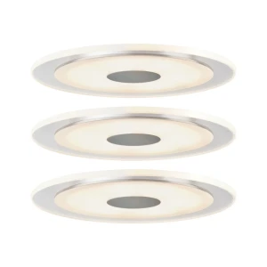 PREMIUM WHIRL zestaw opraw wbudowywanych LED 3x6W 3x450lm 3000K tłoczone aluminium/satynowy 92543 Paulmann