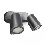 Oprawa DUO LED z czujnikiem 2xGU10 15W 220-240V 1040lm 3000K IP44 antracyt 058647 Steinel