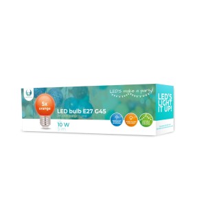 Żarówka LED E27 G45 2W 230V pomarańczowa 5 sztuk RTV003601 Forever Light