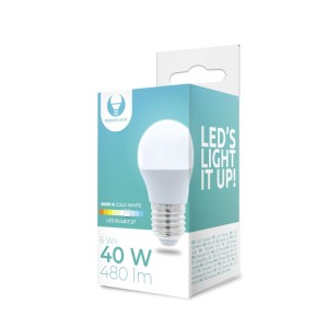 Żarówka LED E27 G45 6W 230V 6000K 480lm RTV003658 Forever Light