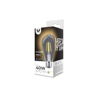 Żarówka LED Filament E27 ST64 4W 230V 2700K 470lm COG przezroczysta RTV0100008 Forever Light