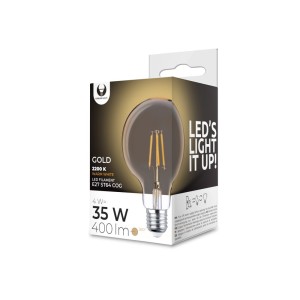 Żarówka LED Filament E27 G95 4W 230V 2200K 400lm COG złota RTV0100011 Forever Light