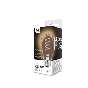 Żarówka LED Filament E27 ST64 4W 230V 2000K 250lm SF złota RTV0100010 Forever Light