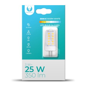 Żarówka LED G4 Corn 3W 12V 3000K 350lm RTV003665 Forever Light