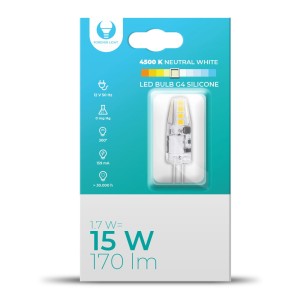 Żarówka LED G4 Silikon 1.7W 12V 4500K 170lm RTV003663 Forever Light