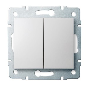 LOGI 02-1022-102 biały łącznik zwierny podwójny 25069 Kanlux