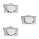 TRIBIS II L C zestaw opraw wbudowywanych chrom 3x4,9W 3000K 23844 Kanlux