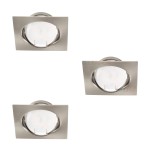 TRIBIS II L C/M zestaw opraw wbudowywanych chrom mat 3x4,9W 3000K 23845 Kanlux