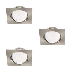 TRIBIS II L C/M zestaw opraw wbudowywanych chrom mat 3x4,9W 3000K 23845 Kanlux