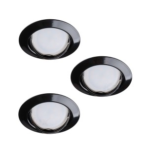 TRIBIS II O B zestaw opraw wbudowywanych czarny 3x4,9W 3000K 23855 Kanlux