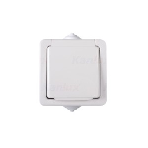 TEKNO 05-1250-102 biały gniazdo zasilające francuskie z ochroną styków 33496 Kanlux
