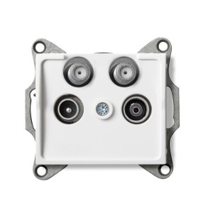LOGI 02-1590-002 biały gniazdo TV-2xSAT końcowe 25105 Kanlux