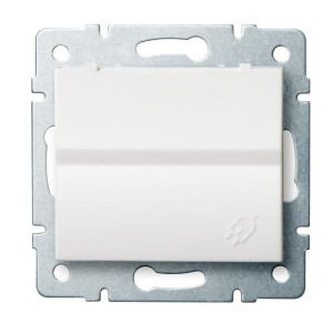 LOGI 02-1230-102 biały gniazdo z uziemieniem, IP44, Schuko 25086 Kanlux