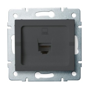 LOGI 02-1390-041 grafitowy gniazdo komputerowe pojedyncze (RJ45Cat 5e Jack) 25285 Kanlux