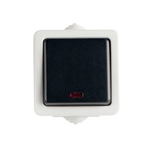 TEKNO 05-1110-143 czarny łącznik jednobiegunowy LED 25353 Kanlux