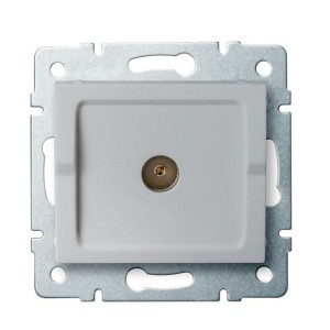 LOGI 02-1290-043 srebrny gniazdo antenowe typu TV przelotowe 25215 Kanlux