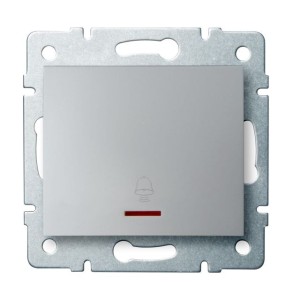 LOGI 02-1030-143 srebrny łącznik zwierny dzwonek 25190 Kanlux