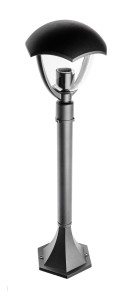 GRANDE słupek ogrodowy 100cm czarny GTV