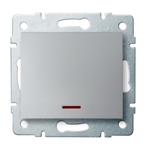 LOGI 02-1110-143 srebrny łącznik jednobiegunowy LED 25197 Kanlux