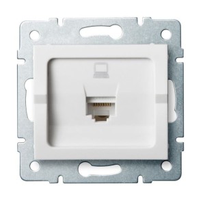 LOGI 02-1390-002 biały gniazdo komputerowe pojedyncze (RJ45Cat 5e Jack) 25108 Kanlux
