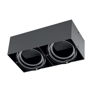 PIREO II sufitowa oprawa natynkowa podwójna czarna GTV