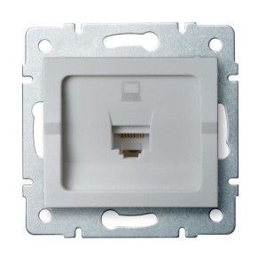 LOGI 02-1390-043 srebrny gniazdo komputerowe pojedyncze (RJ45Cat 5e Jack) 25226 Kanlux
