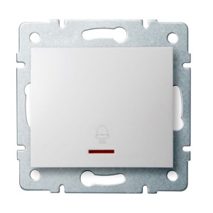 LOGI 02-1080-102 biały łącznik zwierny dzwonek z LED 25075 Kanlux