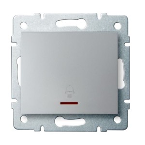 LOGI 02-1080-143 srebrny łącznik zwierny dzwonek z LED 25194 Kanlux