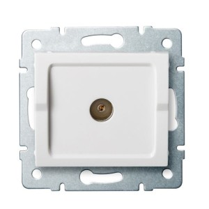 LOGI 02-1290-002 biały gniazdo antenowe typu TV przelotowe 25097 Kanlux